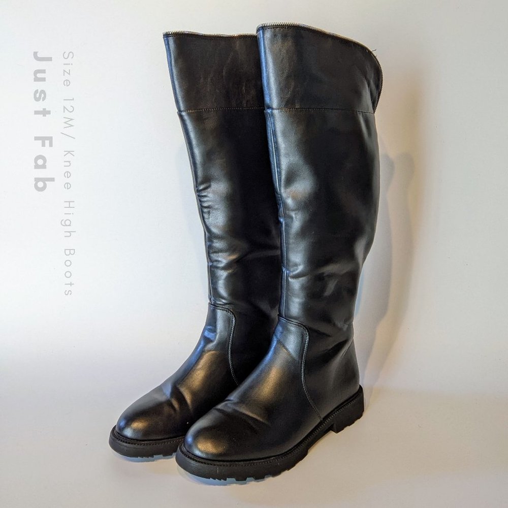 JustFab Over the Knee Back Zip Boots